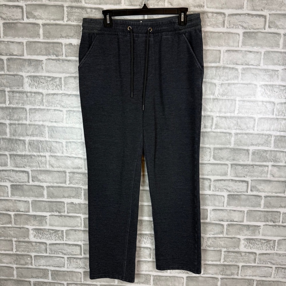Carbon 2 Cobalt Mens Gray Textured Knit Drawstring Lounge Pants Size Mx28 128048